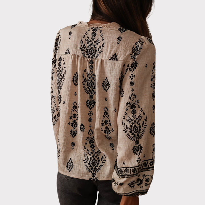 Chic Lantern Sleeve Blouse Top Liora Lane Boutique
