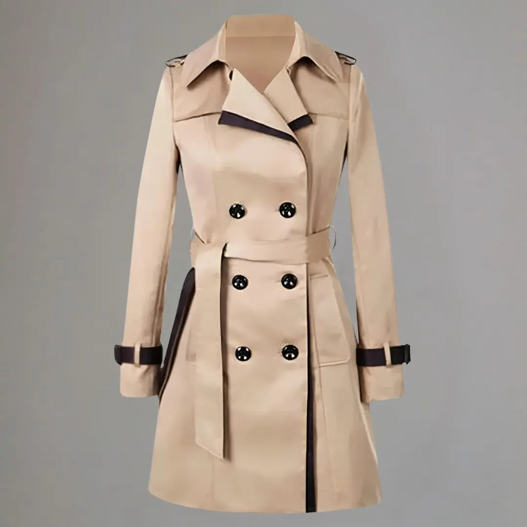 Clara Elegance Trimmed Trench Coat Jasmine's Boutique Australia
