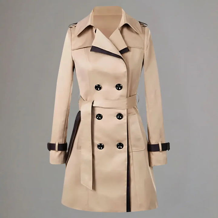 Clara Elegance Trimmed Trench Coat Jasmine's Boutique Australia