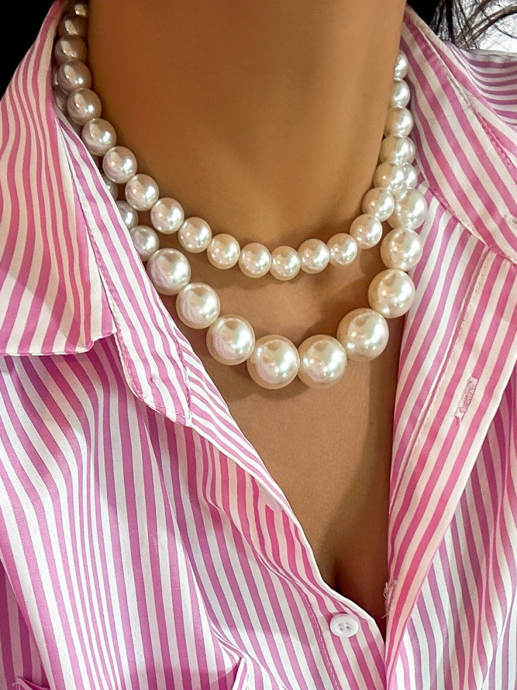 Exaggerated Large Pearl Choker Necklace Jasmine's Boutique Australia