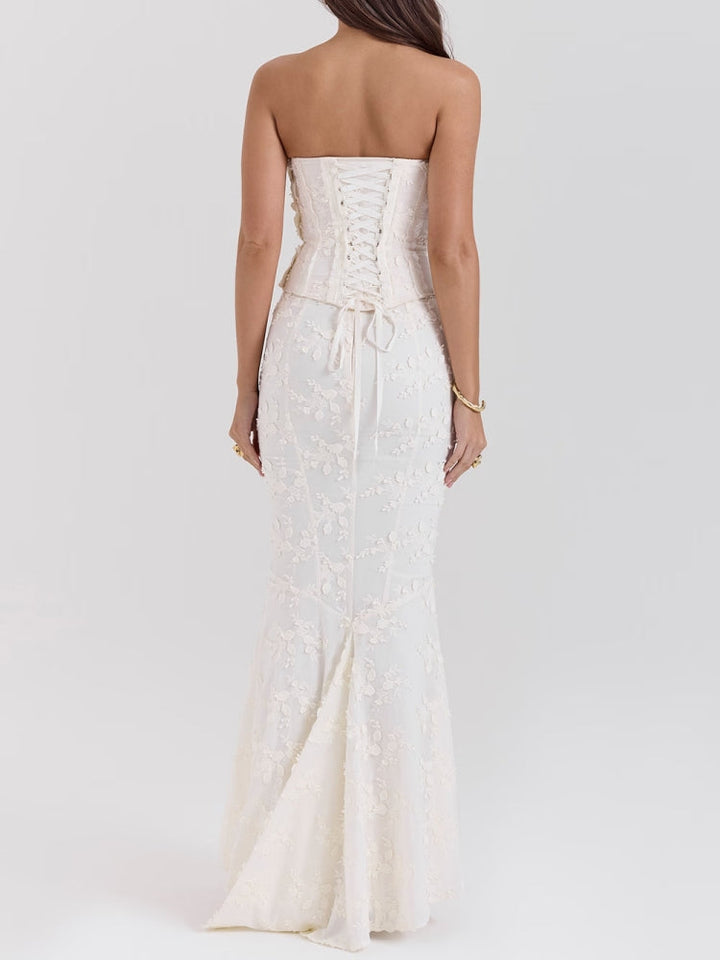Off Shoulder Embroidered Maxi Dress Jasmine's Boutique Australia