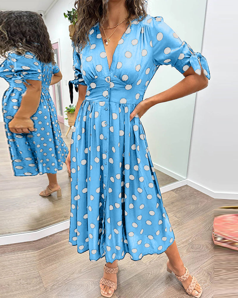 Monique™ | Elegant Polka Dot Dress Jasmine's Boutique Australia