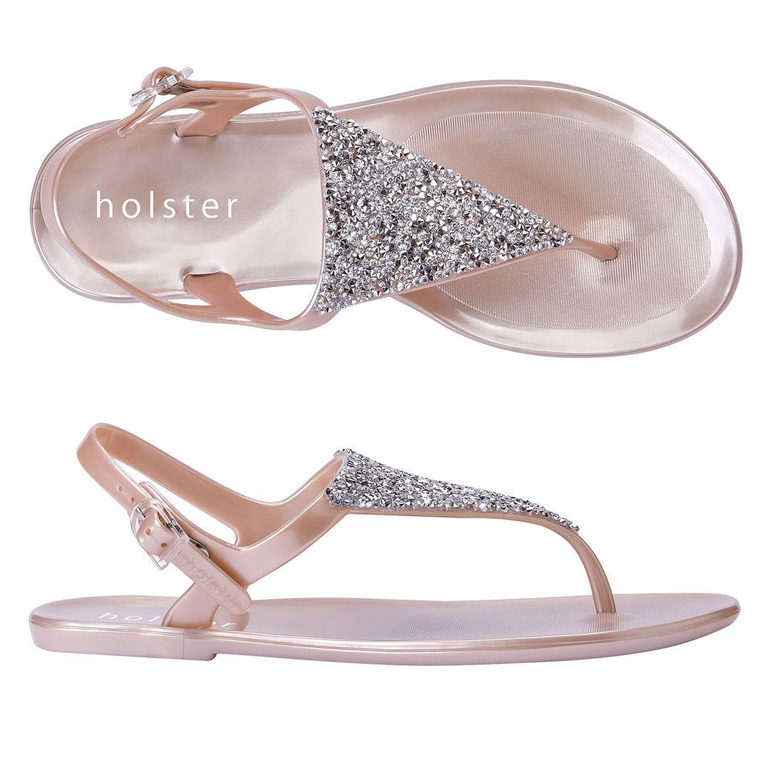 Holster Nude Crystal Slingback Sandals Jasmine's Boutique Australia