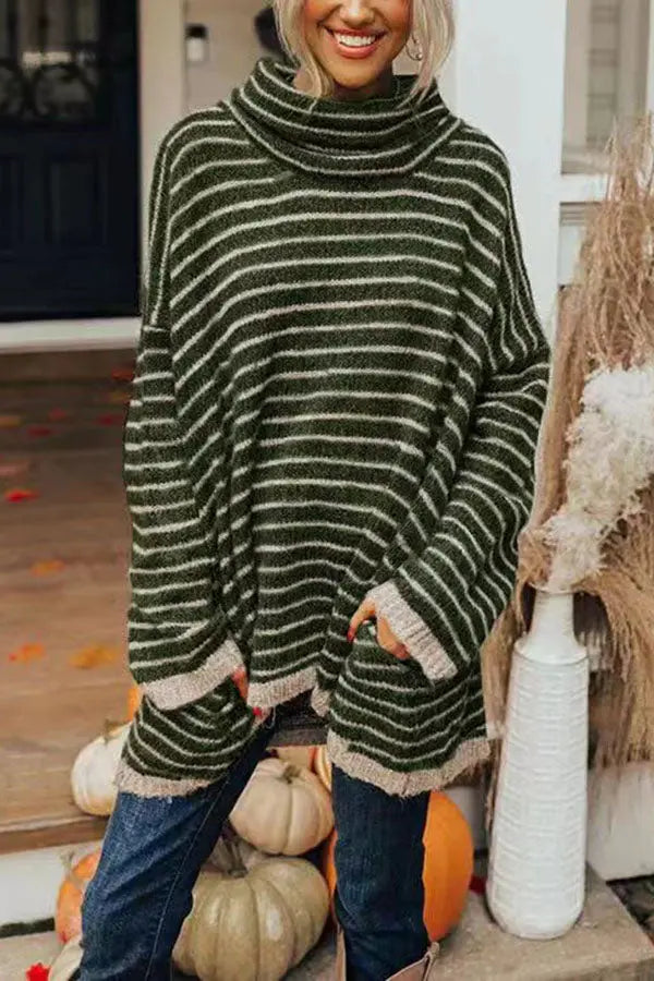 Harvest Striped Turtleneck Sweater Jasmine's Boutique Australia