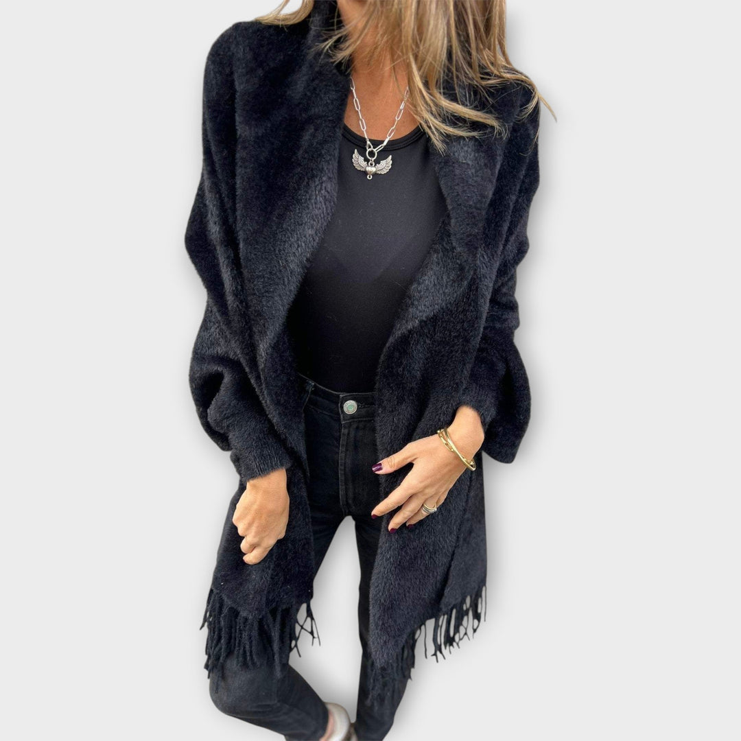 Knit Wrap with Fringes Liora Lane Boutique