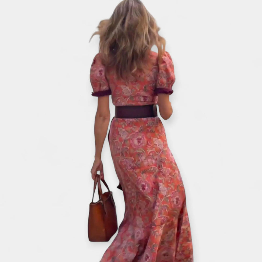 Romantic Dress with Belt and Puffed Details Jasmine's Boutique Australia