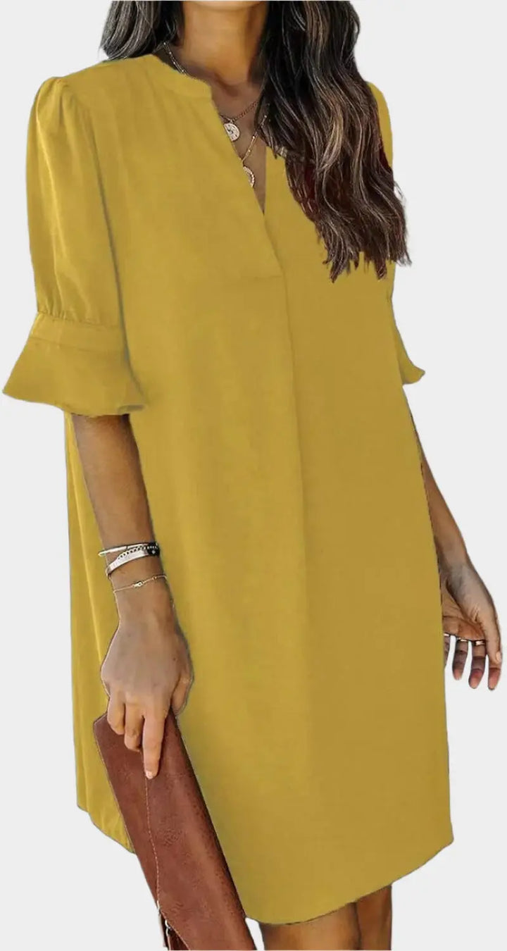 Summer Dresses for Women V Neck Ruffle Short Sleeve Casual Shift Dress Jasmine's Boutique Australia