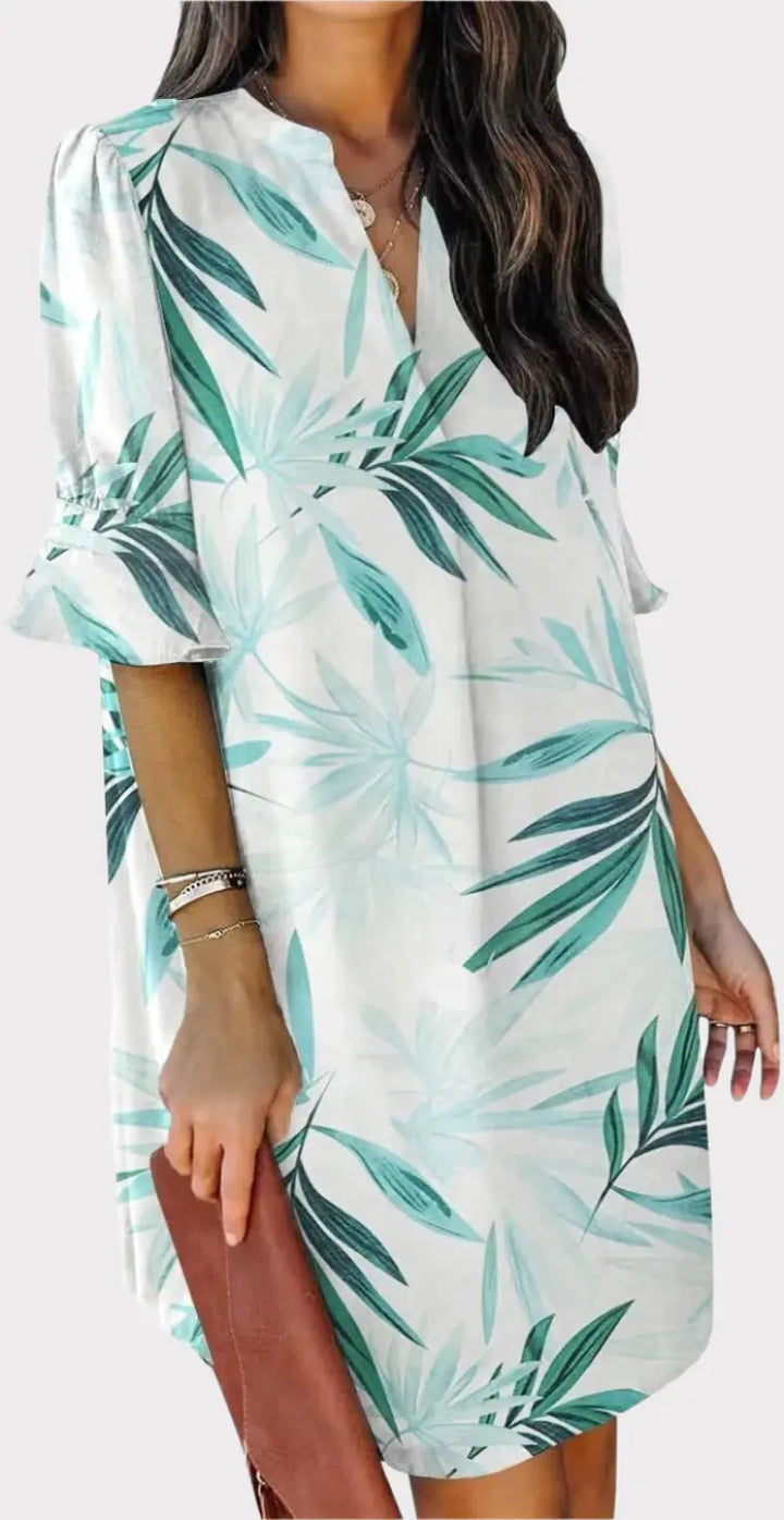 Summer Dresses for Women V Neck Ruffle Short Sleeve Casual Shift Dress Jasmine's Boutique Australia