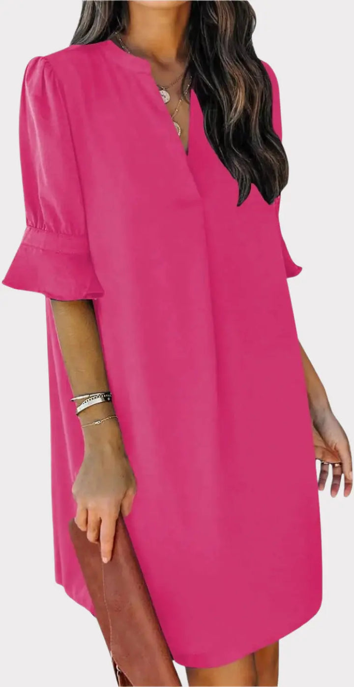 Summer Dresses for Women V Neck Ruffle Short Sleeve Casual Shift Dress Jasmine's Boutique Australia