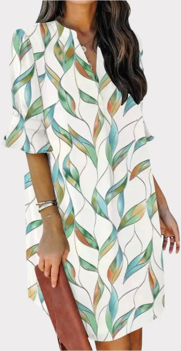 Summer Dresses for Women V Neck Ruffle Short Sleeve Casual Shift Dress Jasmine's Boutique Australia