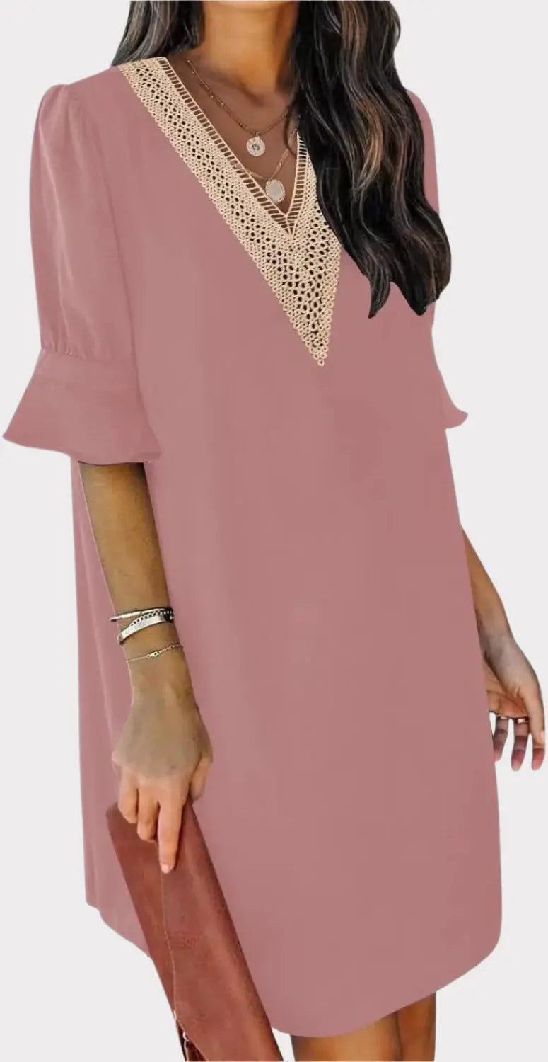 Summer Dresses for Women V Neck Ruffle Short Sleeve Casual Shift Dress Jasmine's Boutique Australia