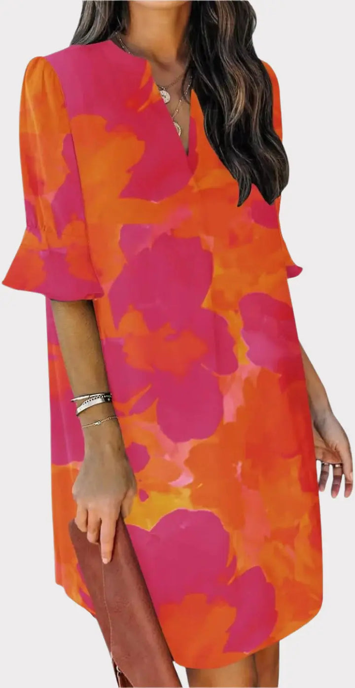 Summer Dresses for Women V Neck Ruffle Short Sleeve Casual Shift Dress Jasmine's Boutique Australia