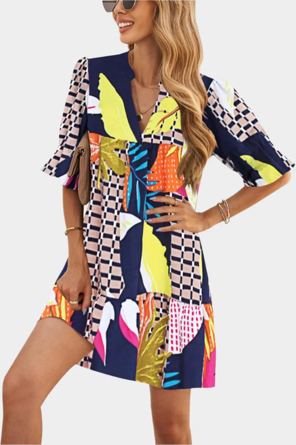 Summer Dresses for Women V Neck Ruffle Short Sleeve Casual Shift Dress Jasmine's Boutique Australia