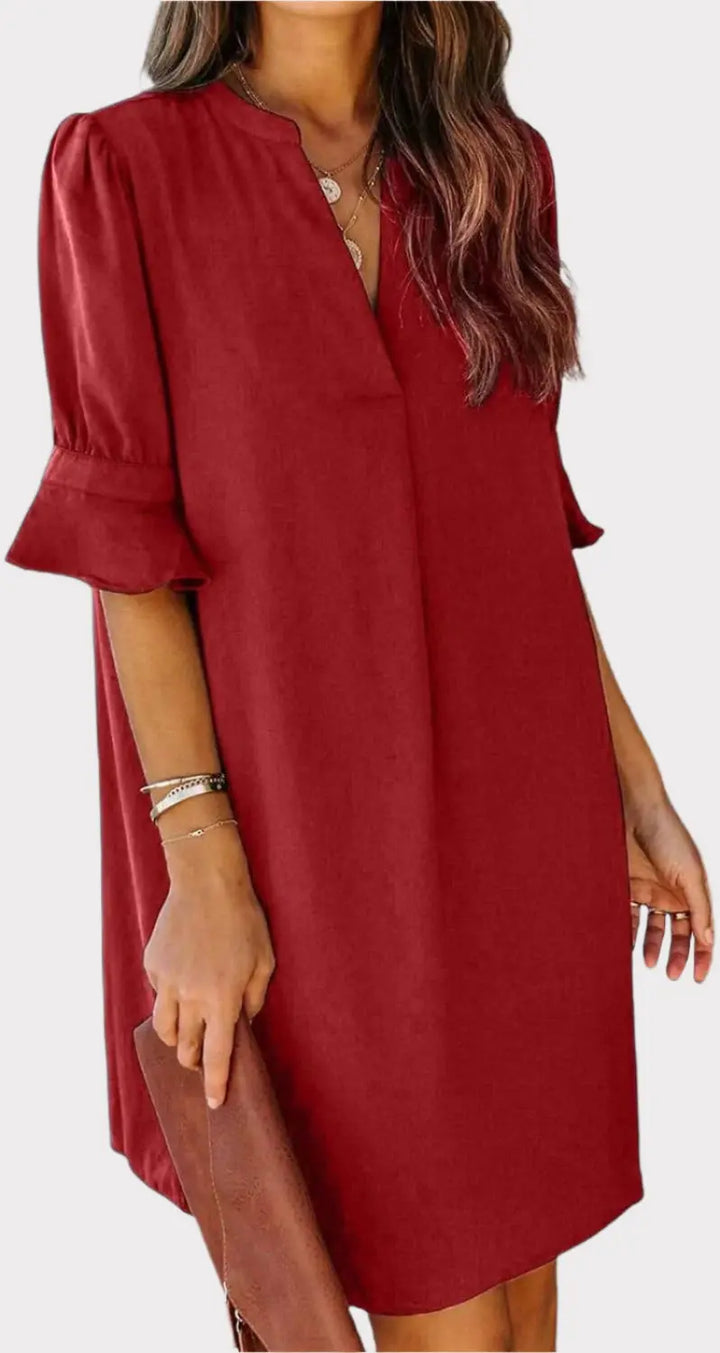 Summer Dresses for Women V Neck Ruffle Short Sleeve Casual Shift Dress Jasmine's Boutique Australia