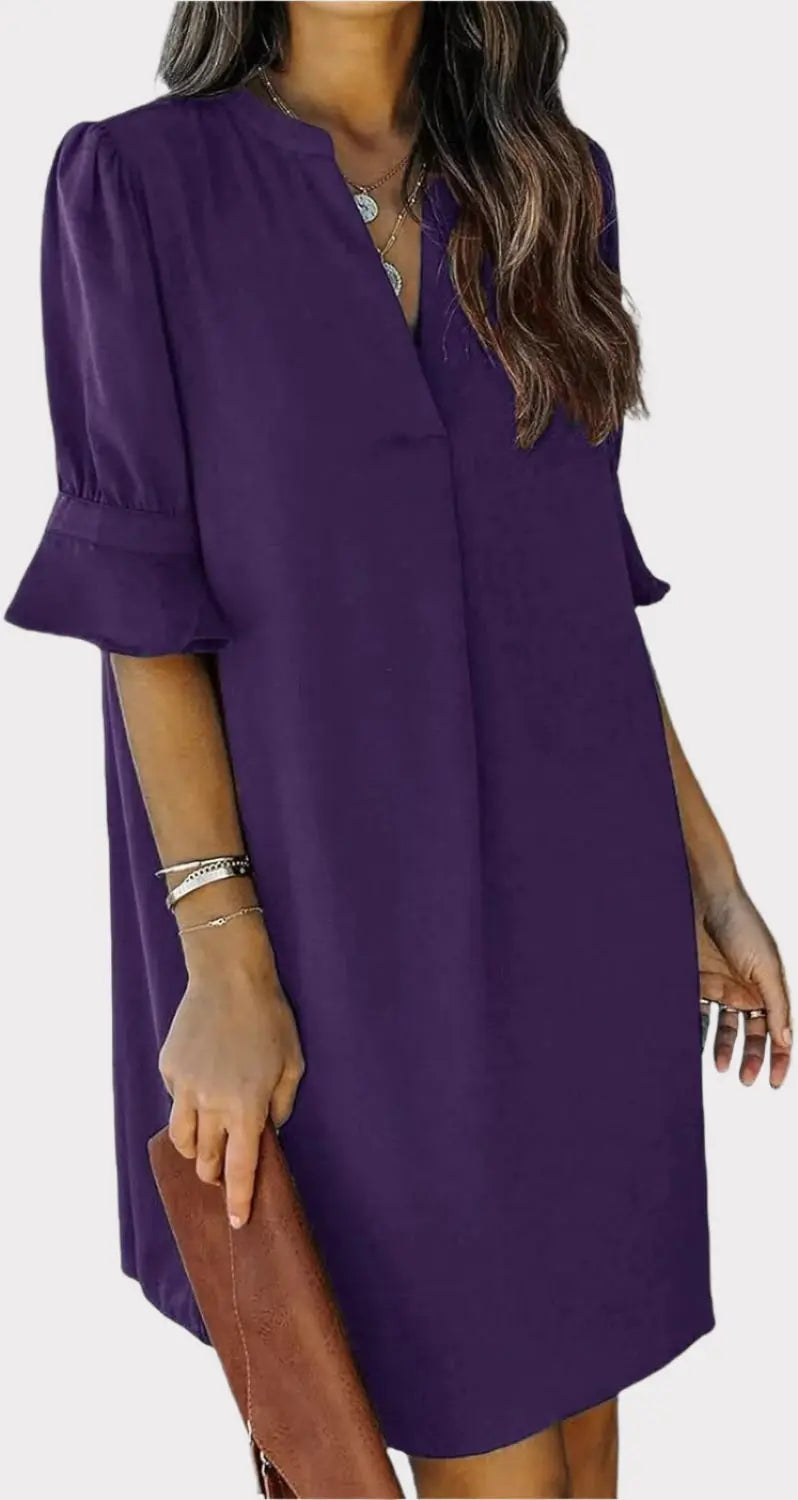 Summer Dresses for Women V Neck Ruffle Short Sleeve Casual Shift Dress Jasmine's Boutique Australia