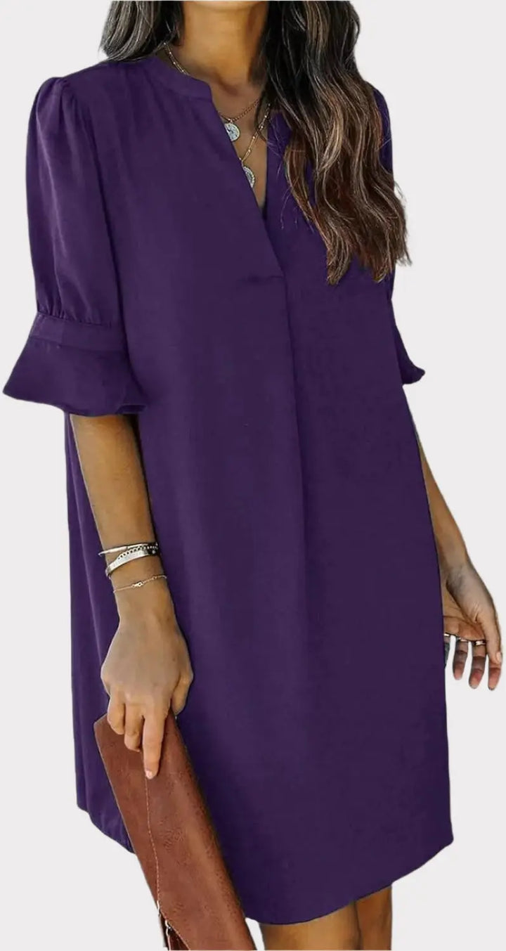 Summer Dresses for Women V Neck Ruffle Short Sleeve Casual Shift Dress Jasmine's Boutique Australia