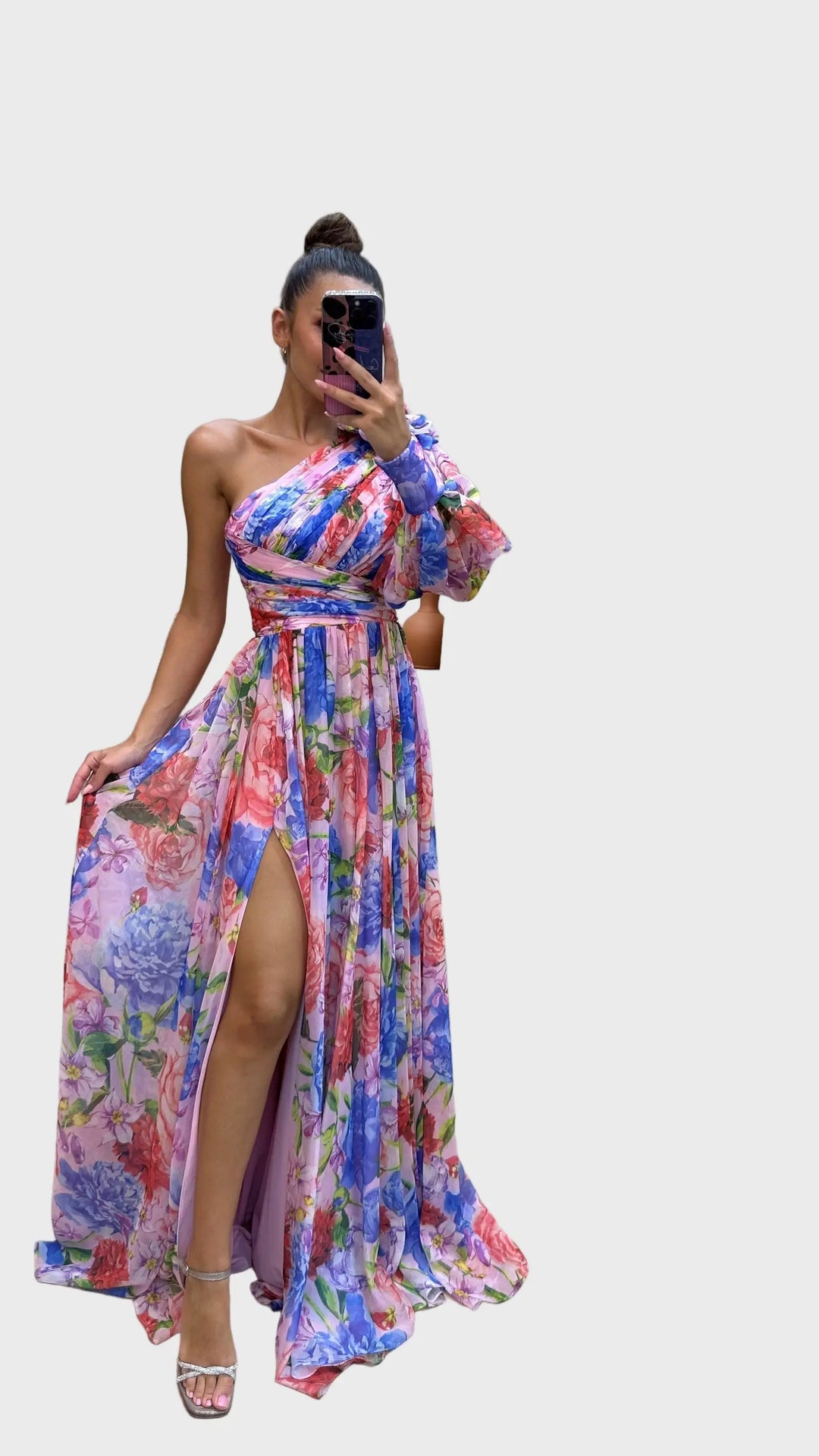 Floral Radiance One-Shoulder Maxi Dress Jasmine's Boutique Australia