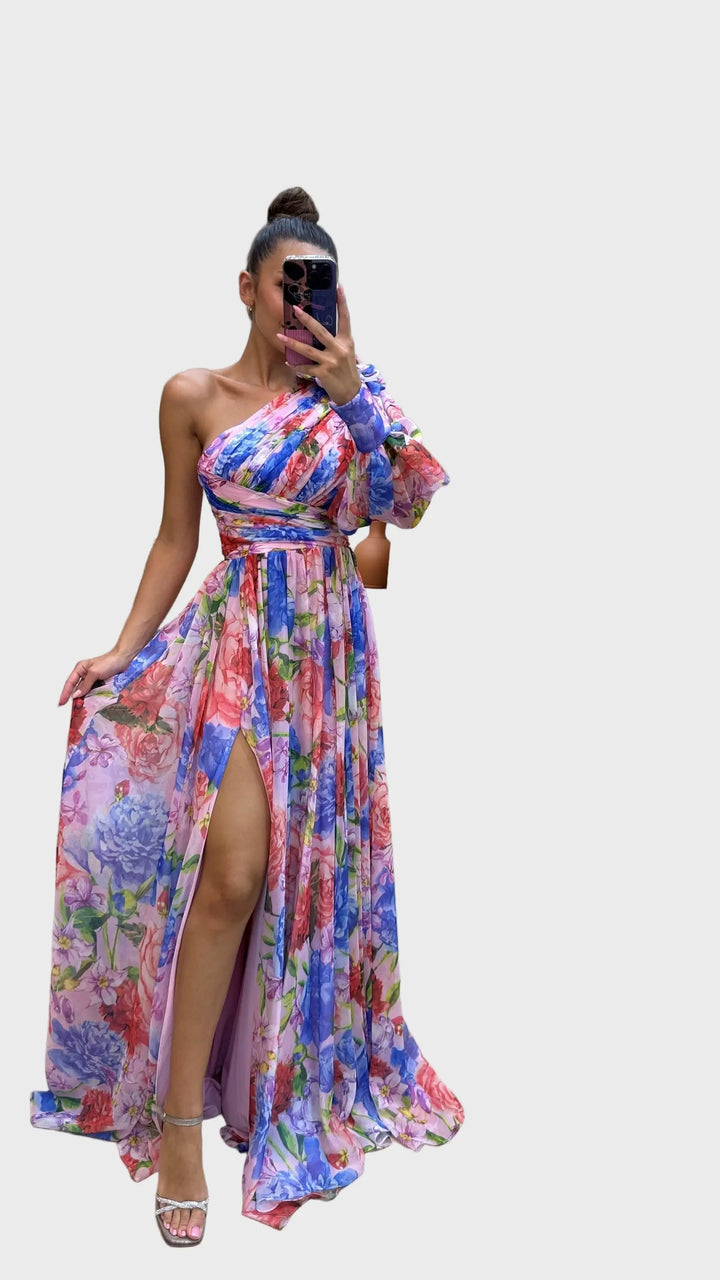 Floral Radiance One-Shoulder Maxi Dress Jasmine's Boutique Australia