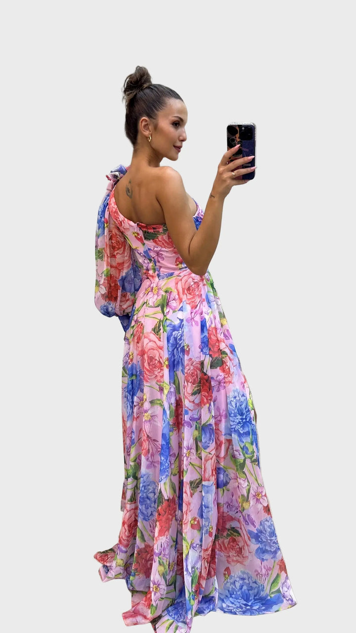 Floral Radiance One-Shoulder Maxi Dress Jasmine's Boutique Australia