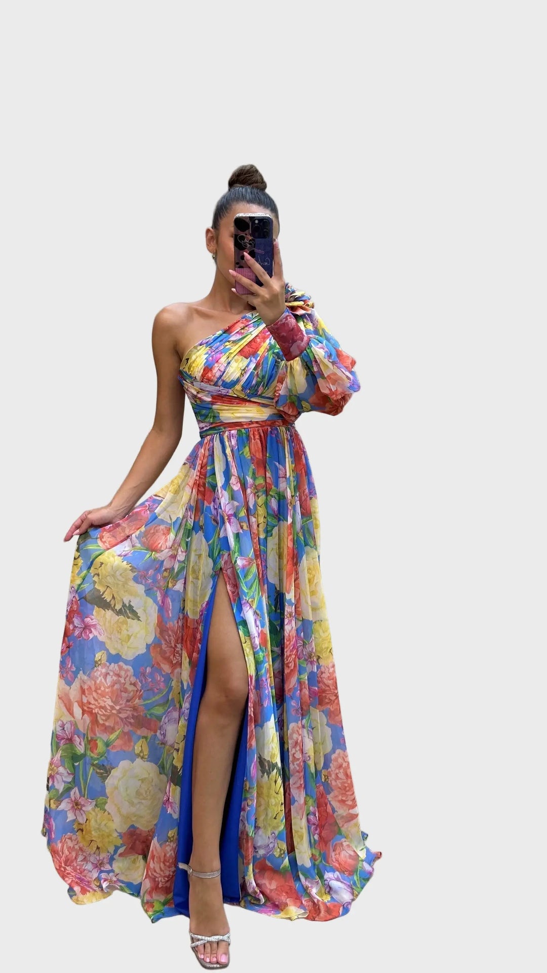 Floral Radiance One-Shoulder Maxi Dress Jasmine's Boutique Australia