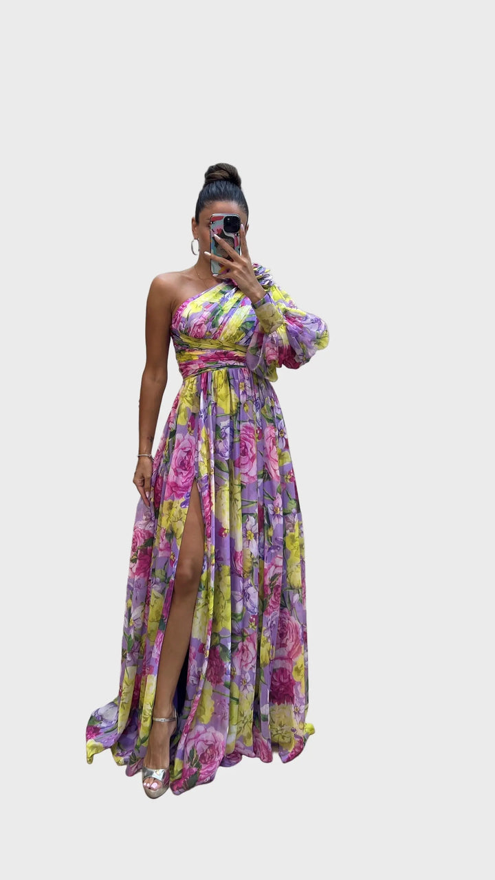 Floral Radiance One-Shoulder Maxi Dress Jasmine's Boutique Australia