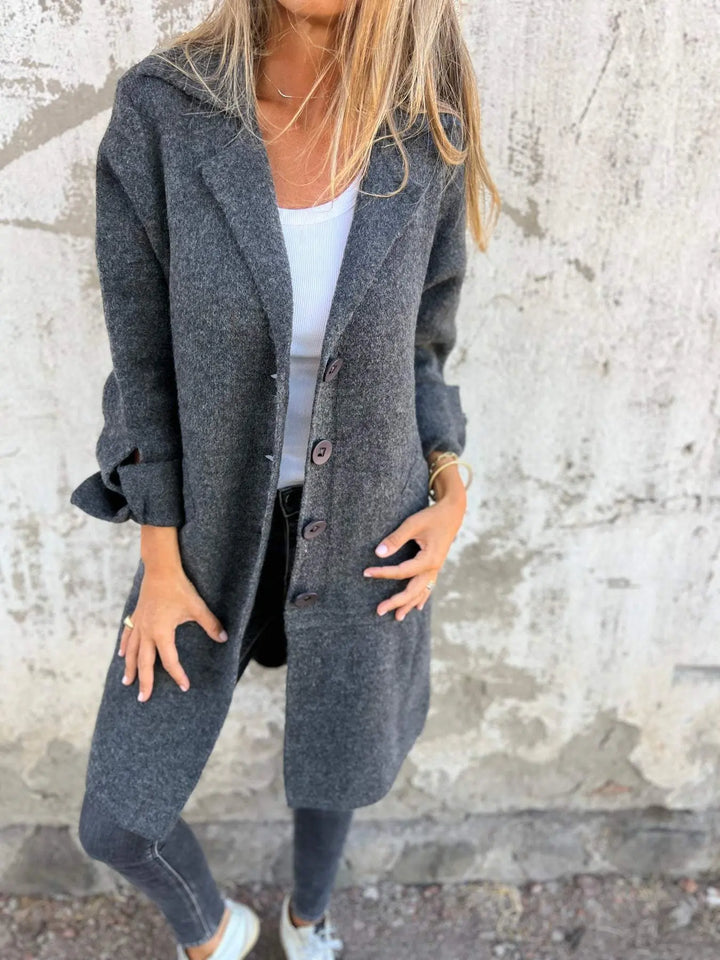 Haven Button-Front Coat Jasmine's Boutique Australia