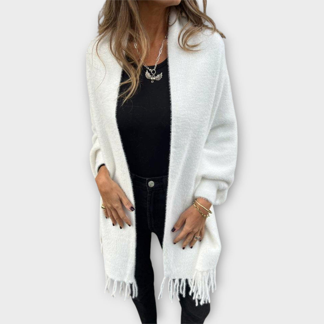 Knit Wrap with Fringes Liora Lane Boutique