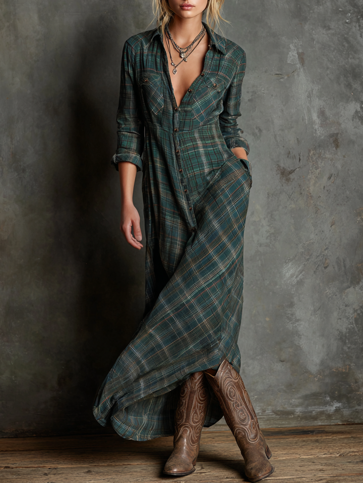 Maxi Striped Dress with Lapels Jasmine's Boutique Australia