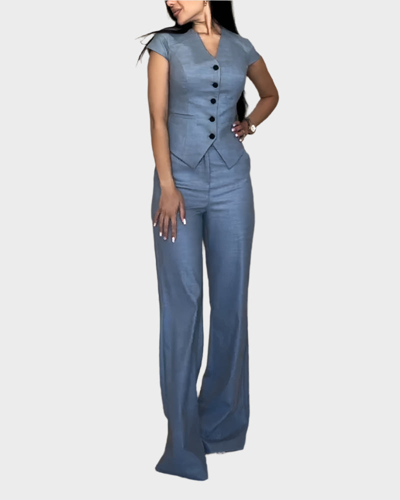V-Neck Top and Pants Set Jasmine's Boutique Australia