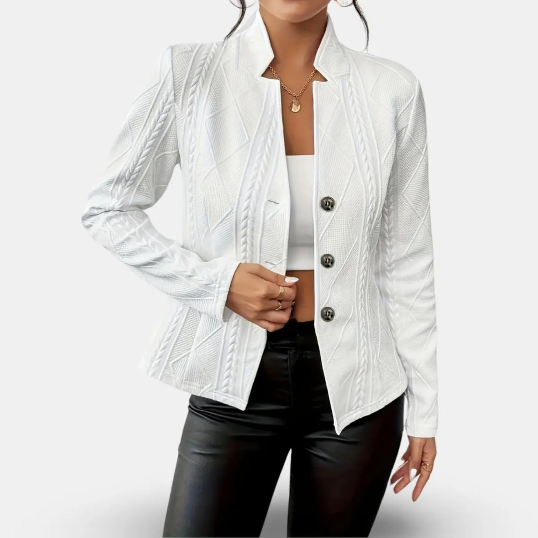 Luxe Textured Button-Up Blazer Jasmine's Boutique Australia