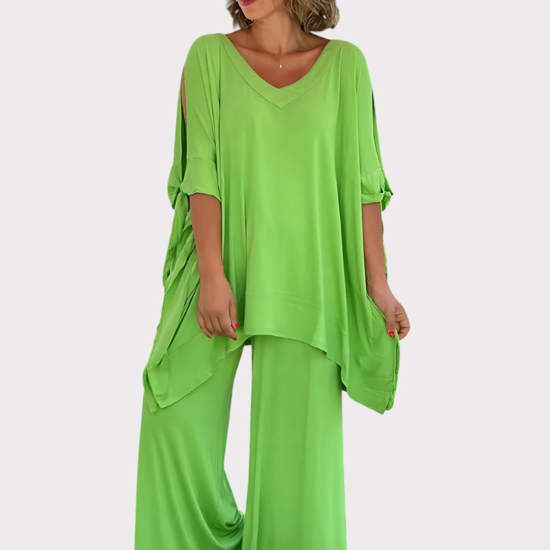 Cecilia | Two-Piece Set with Off-Shoulder Detail Liora Lane Boutique