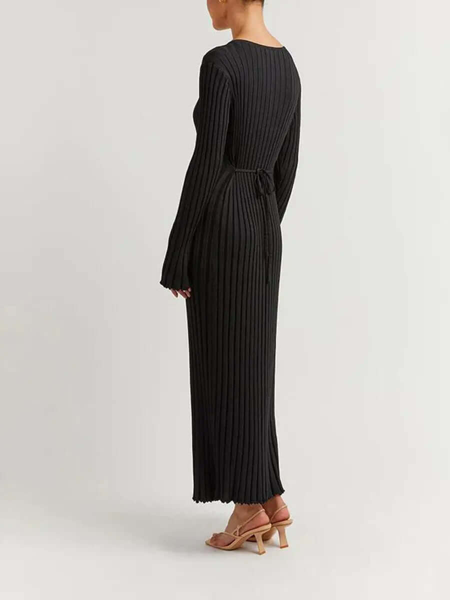 V Neck Flounce Sleeve Knit Maxi Dress Jasmine's Boutique Australia
