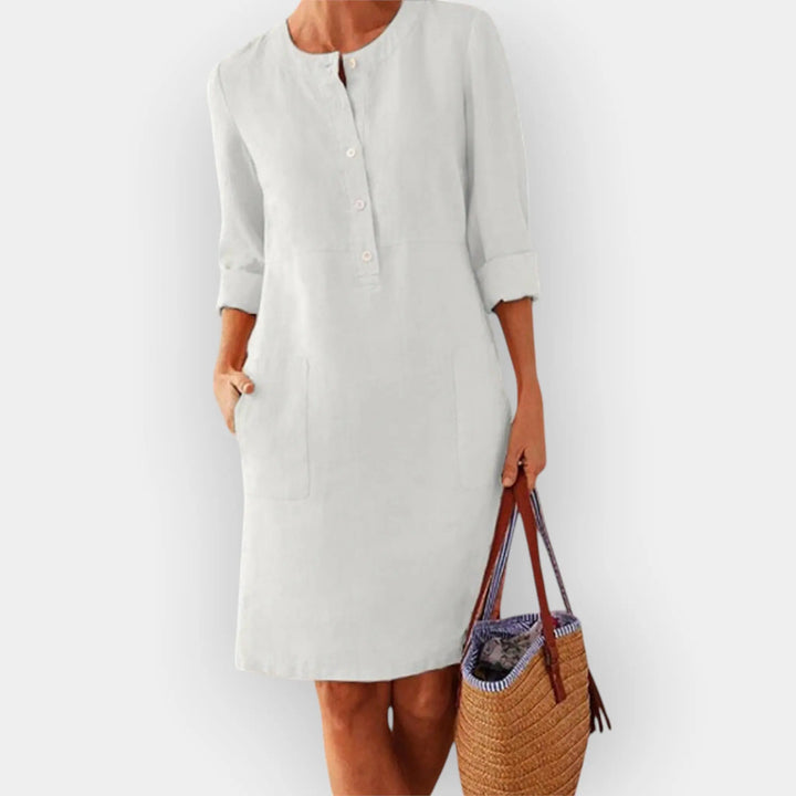 Elegant Cotton Midi Dress with Simple Design Jasmine's Boutique Australia