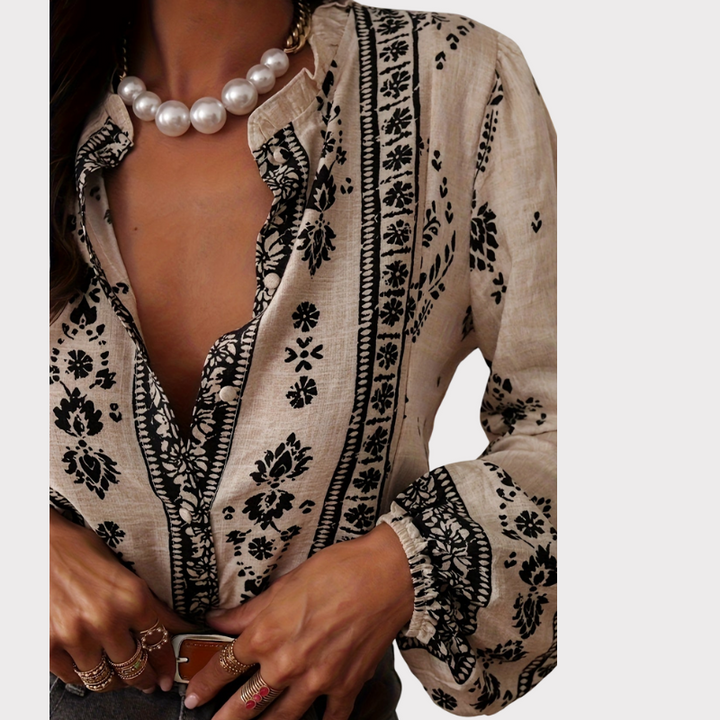 Chic Lantern Sleeve Blouse Top Liora Lane Boutique