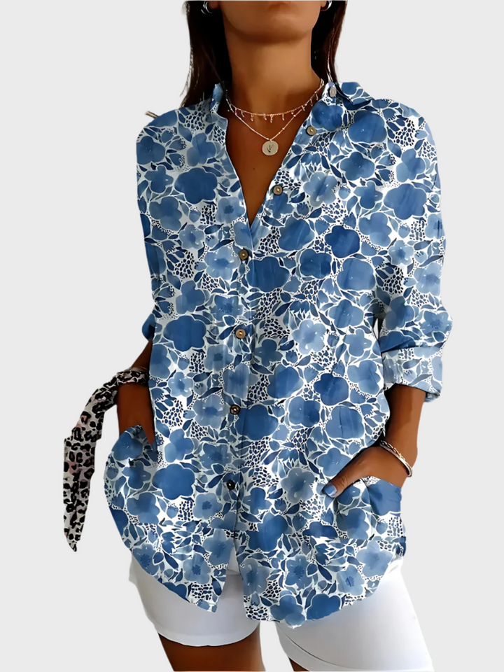 Cotton Blouse with Floral Design Jasmine's Boutique Australia