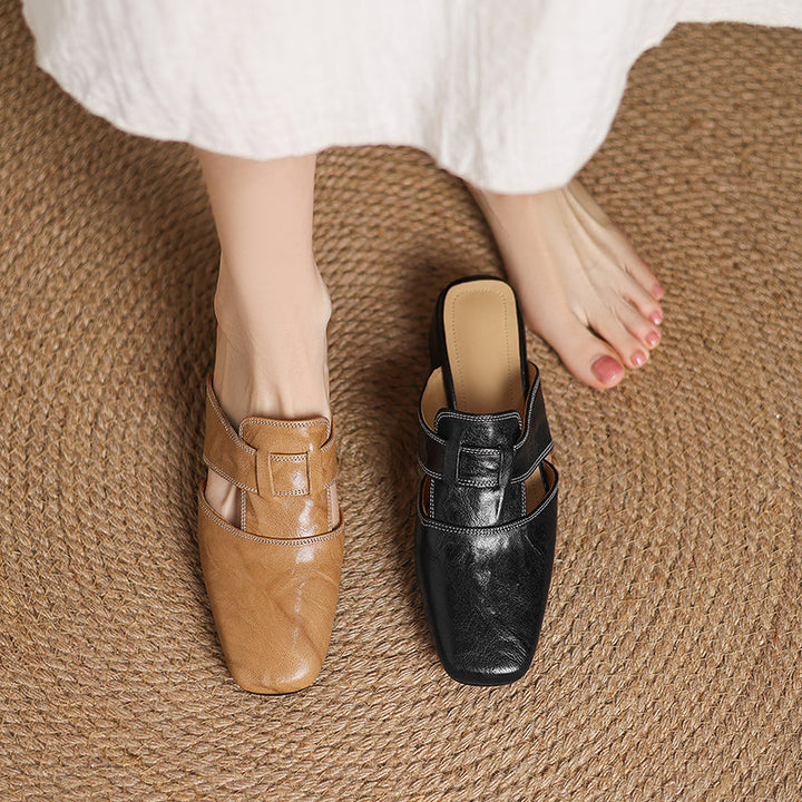 Ivora Genuine Leather Mules  Liora Lane Boutique