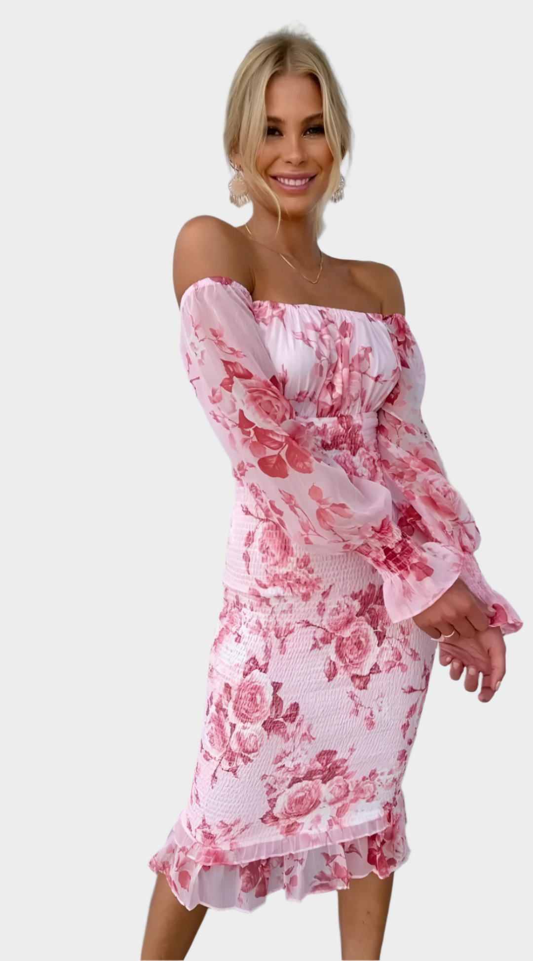 Sweet Floral Midi Dress Jasmine's Boutique Australia