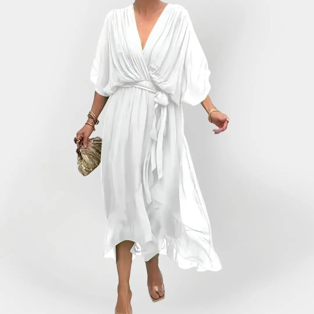 Chiffon Dress with V-Neck Jasmine's Boutique Australia