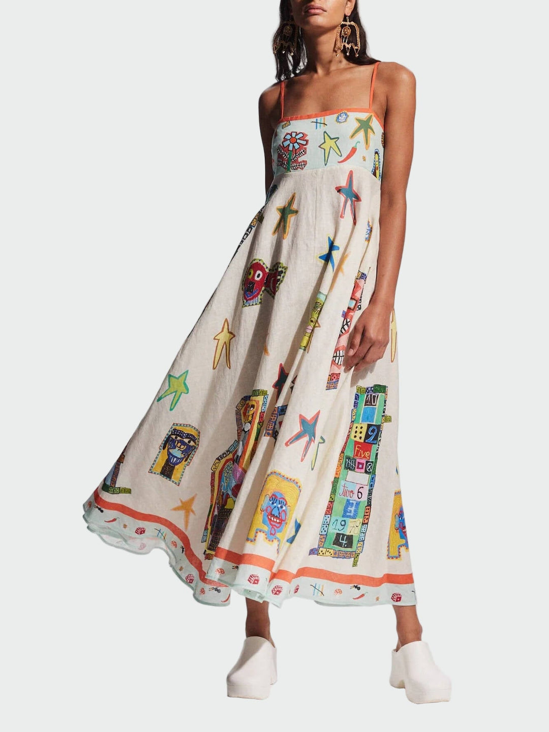 Graffiti Print Swing Maxi Dress Jasmine's Boutique Australia