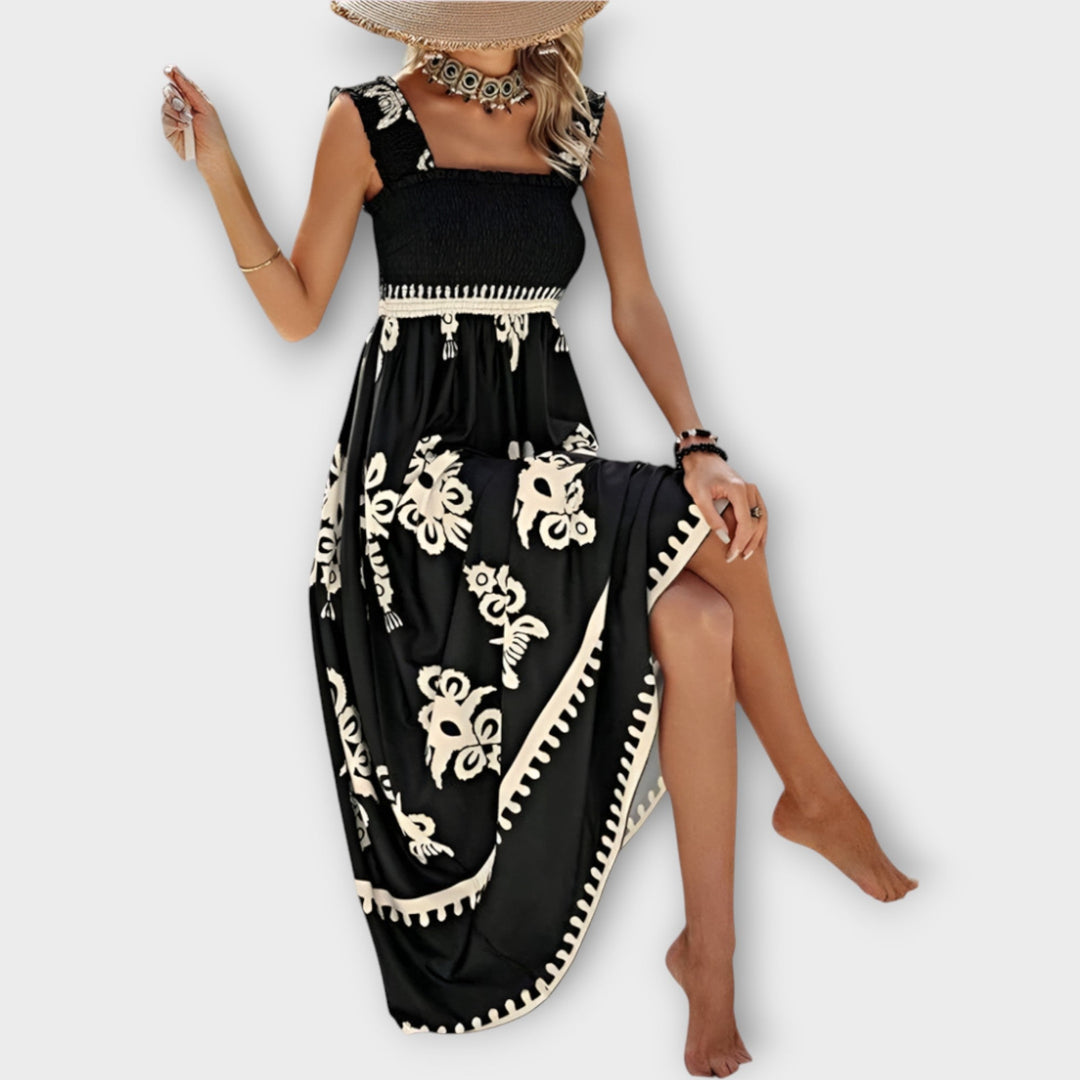 Stylish Beach Dress with Square Neckline Jasmine's Boutique Australia