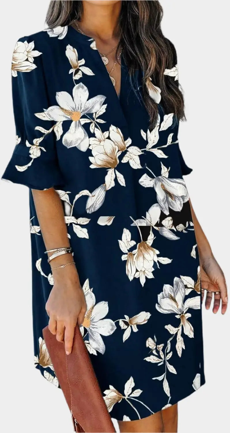 Summer Dresses for Women V Neck Ruffle Short Sleeve Casual Shift Dress Jasmine's Boutique Australia
