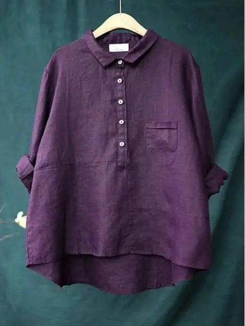 Relaxed Fit Linen Button-Up Shirt Jasmine's Boutique Australia