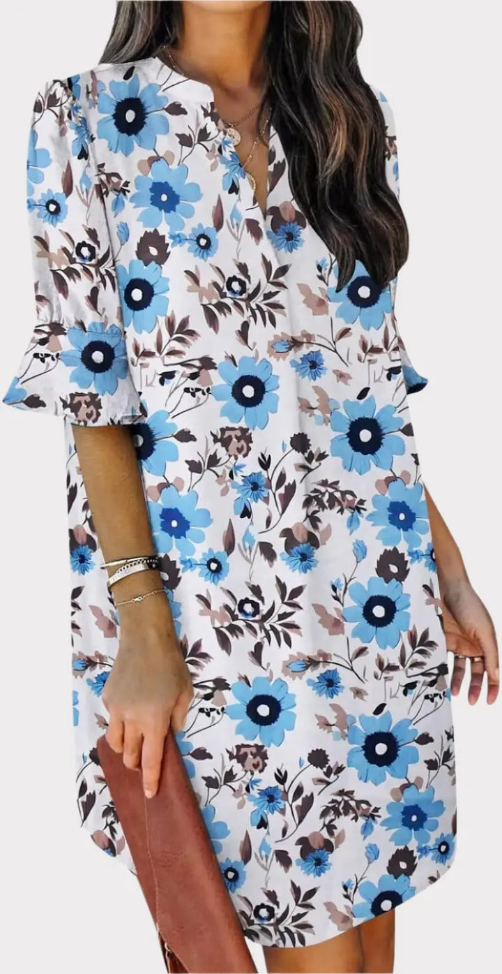 Summer Dresses for Women V Neck Ruffle Short Sleeve Casual Shift Dress Jasmine's Boutique Australia