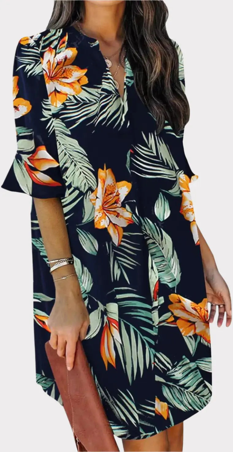 Summer Dresses for Women V Neck Ruffle Short Sleeve Casual Shift Dress Jasmine's Boutique Australia