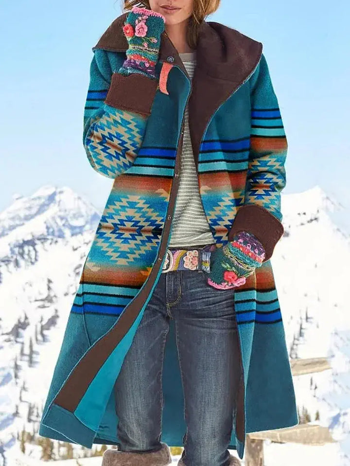 Sierra Horizon Patterned Winter Coat Jasmine's Boutique Australia