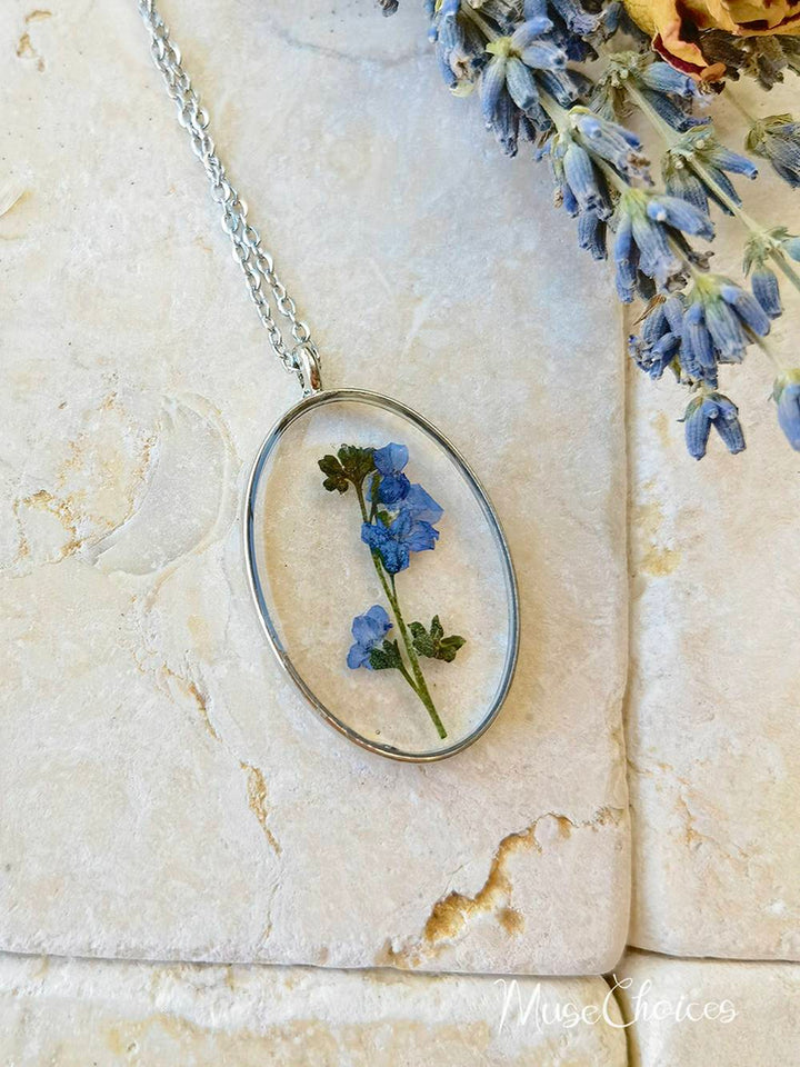 Flower necklace made of pressed resin - Colorful flower mix set Jasmine's Boutique Australia