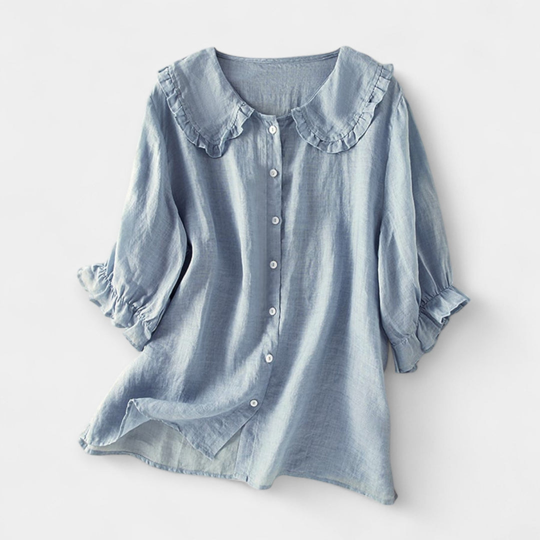 Striped Shirt with Decorative Collar Jasmine's Boutique Australia