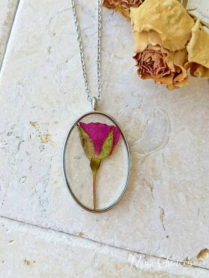 Flower necklace made of pressed resin - Colorful flower mix set Jasmine's Boutique Australia