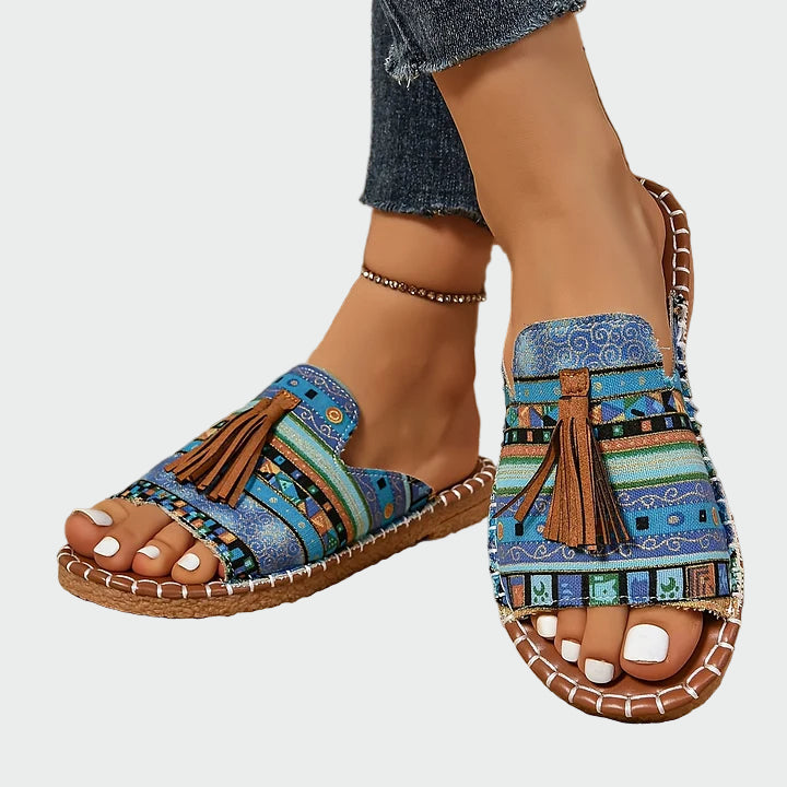Boho Tassel Slip-On Sandals Jasmine's Boutique Australia
