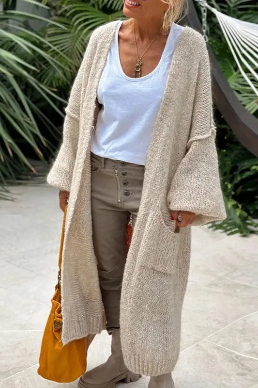 Sunset Glow Long Knit Cardigan Jasmine's Boutique Australia